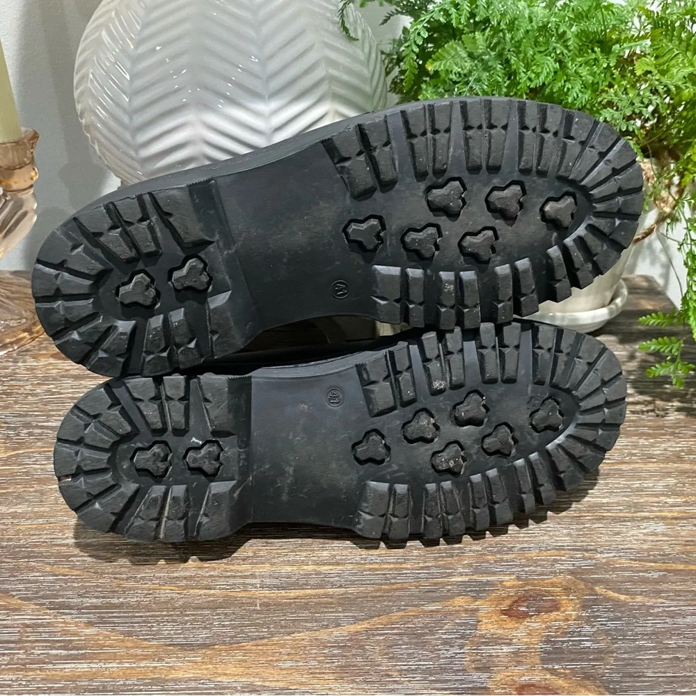 Qupid Chunky Platform Lug‎ Sole Black Shoes Women’s 41